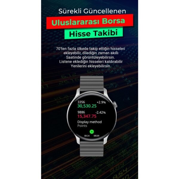 Spovan Atlasx Mate Amoled Aod Arama Cevaplama Tansiyon Stres Akıllı Saat - Görsel 4