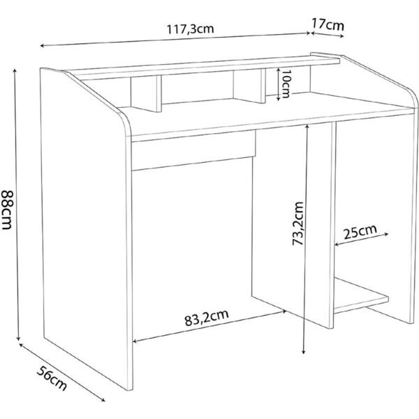 Bimossa Nova S8381 Oyuncu Masası Sepet-Antrasit 117 cm - Görsel 5