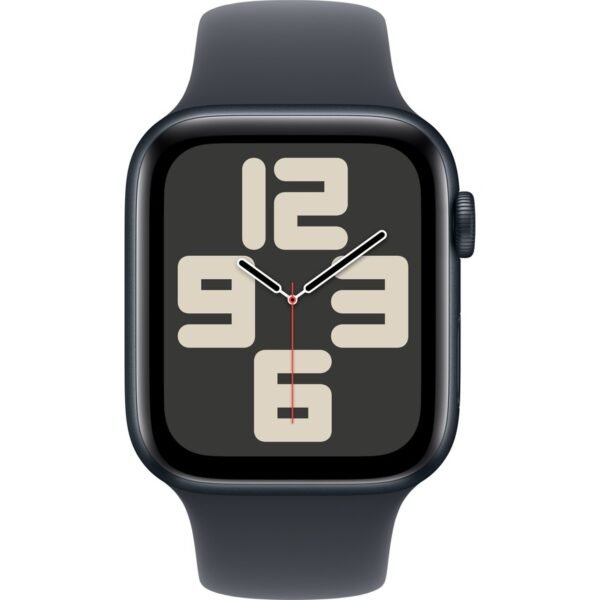 Apple Watch SE GPS, 44 mm Gece Yarısı Alüminyum Kasa ve Gece Yarısı Spor Kordon - M/L - Görsel 2