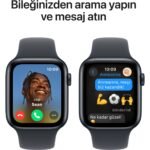 Apple Watch SE GPS, 44 mm Gece Yarısı Alüminyum Kasa ve Gece Yarısı Spor Kordon - M/L - Görsel 4