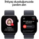 Apple Watch Series 10 GPS, 46 mm Simsiyah Alüminyum Kasa ve Mürekkep Moru Spor Loop - Görsel 6