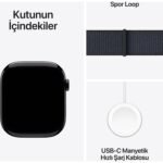 Apple Watch Series 10 GPS, 46 mm Simsiyah Alüminyum Kasa ve Mürekkep Moru Spor Loop - Görsel 9