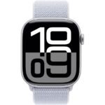 Apple Watch Series 10 GPS, 46 mm Gümüş Rengi Alüminyum Kasa ve Bulut Mavisi Spor Loop - Görsel 2