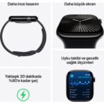 Apple Watch Series 10 GPS, 46 mm Gümüş Rengi Alüminyum Kasa ve Bulut Mavisi Spor Loop - Görsel 3