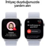 Apple Watch Series 10 GPS, 46 mm Gümüş Rengi Alüminyum Kasa ve Bulut Mavisi Spor Loop - Görsel 6