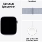 Apple Watch Series 10 GPS, 46 mm Gümüş Rengi Alüminyum Kasa ve Bulut Mavisi Spor Loop - Görsel 9