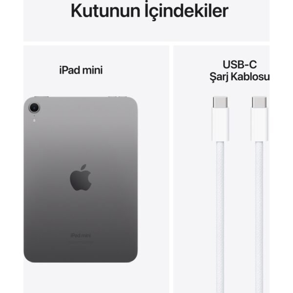 Apple iPad Mini 128GB 8.3" Wi-Fi Tablet Uzay Grisi MXN63TU/A - Görsel 9