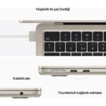 Apple MacBook Air M2 16GB 256GB SSD macOS 13" Taşınabilir Bilgisayar Yıldız Işığı MC7W4TU/A - Görsel 7