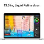 Apple MacBook Air M2 16GB 256GB SSD macOS 13" Taşınabilir Bilgisayar Gümüş MC7V4TU/A - Görsel 3