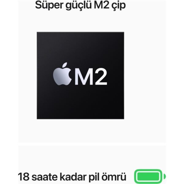 Apple MacBook Air M2 16GB 256GB SSD macOS 13" Taşınabilir Bilgisayar Gümüş MC7V4TU/A - Görsel 6