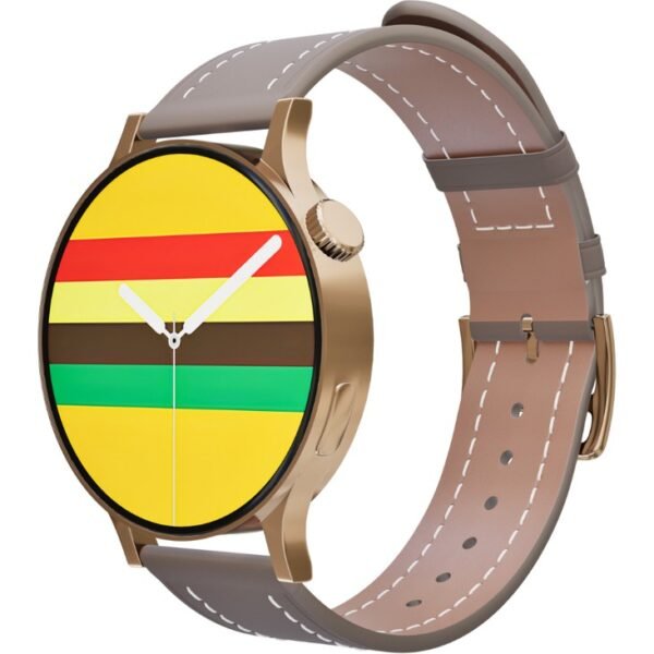 Fro LW38 Gold Kasa 38 mm Kahverengi Kordon Akıllı Saat Sesli Görüşme Özellikli - Görsel 4