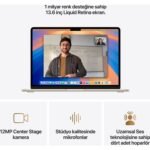 Apple MacBook Air M4 16GB 256GB SSD macOS 13" Taşınabilir Bilgisayar Yıldız Işığı MW0Y3TU/A - Görsel 5