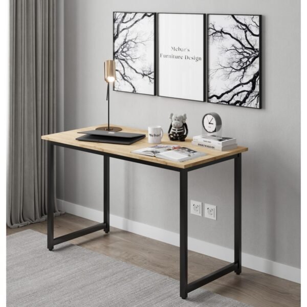 Mebars Çalışma Masası Bilgisayar Masası Ofis Masası  -  120X60 - Meşe - Görsel 1