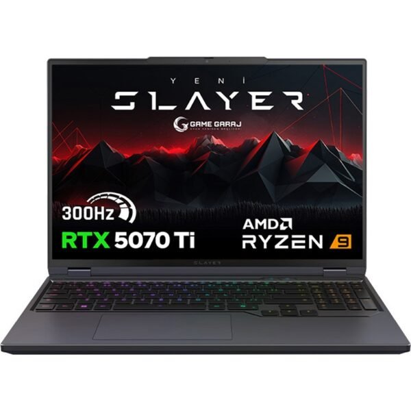 Game Garaj Slayer R9T-5070TI C1 Amd Ryzen 9 9955HX 32GB Ram 1tb SSD RTX5070TI 16" Qhd IPS 300Hz Freedos Gaming Laptop - Görsel 2