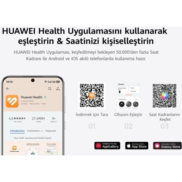 Huawei Watch Fit 4 (Huawei Türkiye Garantili) - Gri - Görsel 13
