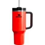 Stanley Quencher Pipetli Termos 1,18 Lt Neon Siyah-Turuncu