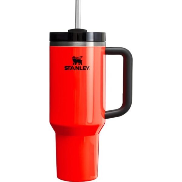Stanley Quencher Pipetli Termos 1,18 Lt Neon Siyah-Turuncu - Görsel 1