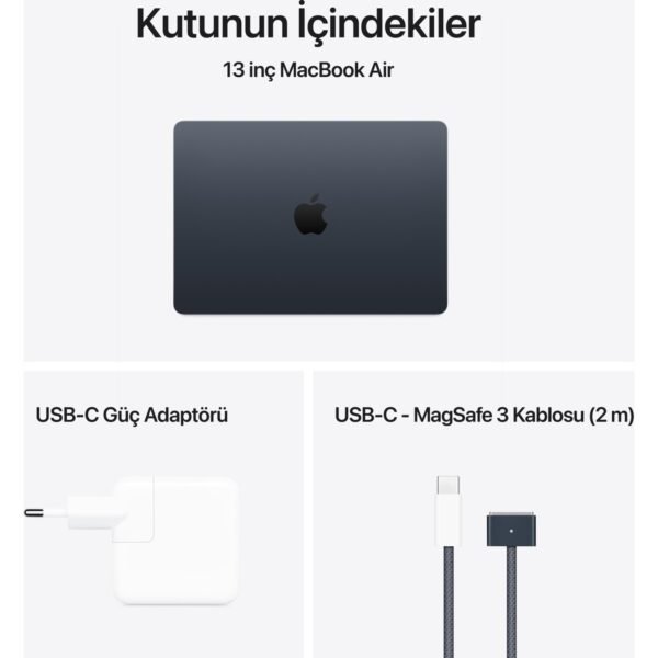 Apple MacBook Air M4 16GB 256GB SSD macOS 13" Taşınabilir Bilgisayar Gece Yarısı MW123TU/A - Görsel 11