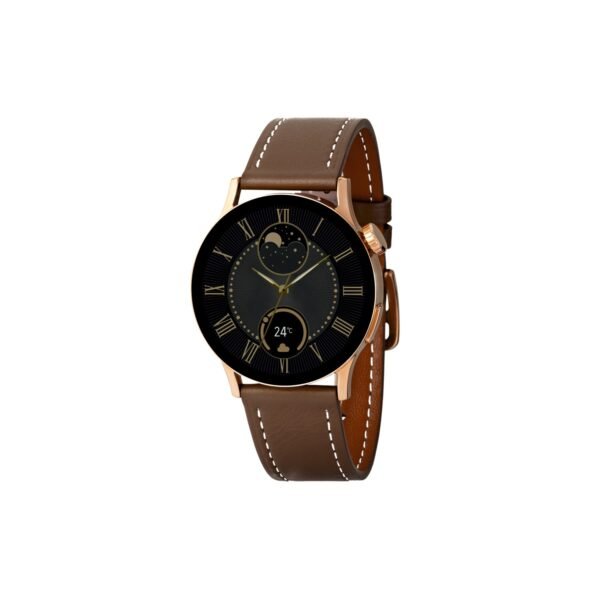 Fro LW38 Gold Kasa 38 mm Kahverengi Kordon Akıllı Saat Sesli Görüşme Özellikli - Görsel 1