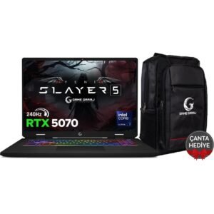 Game Garaj Slayer5 7-5070 C6 Intel Ultra 7 255HX 32GB Ram 1tb SSD RTX5070 16" Qhd+ IPS 240Hz Freedos Oyuncu Laptop